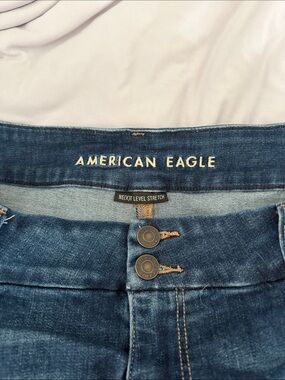American Eagle Outfitters High-Rise Dark Blue Denim Jeans